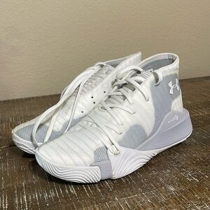 Under Armour Anatomix White Basketball Shoes Clean Worn 1 Time Size 6.5